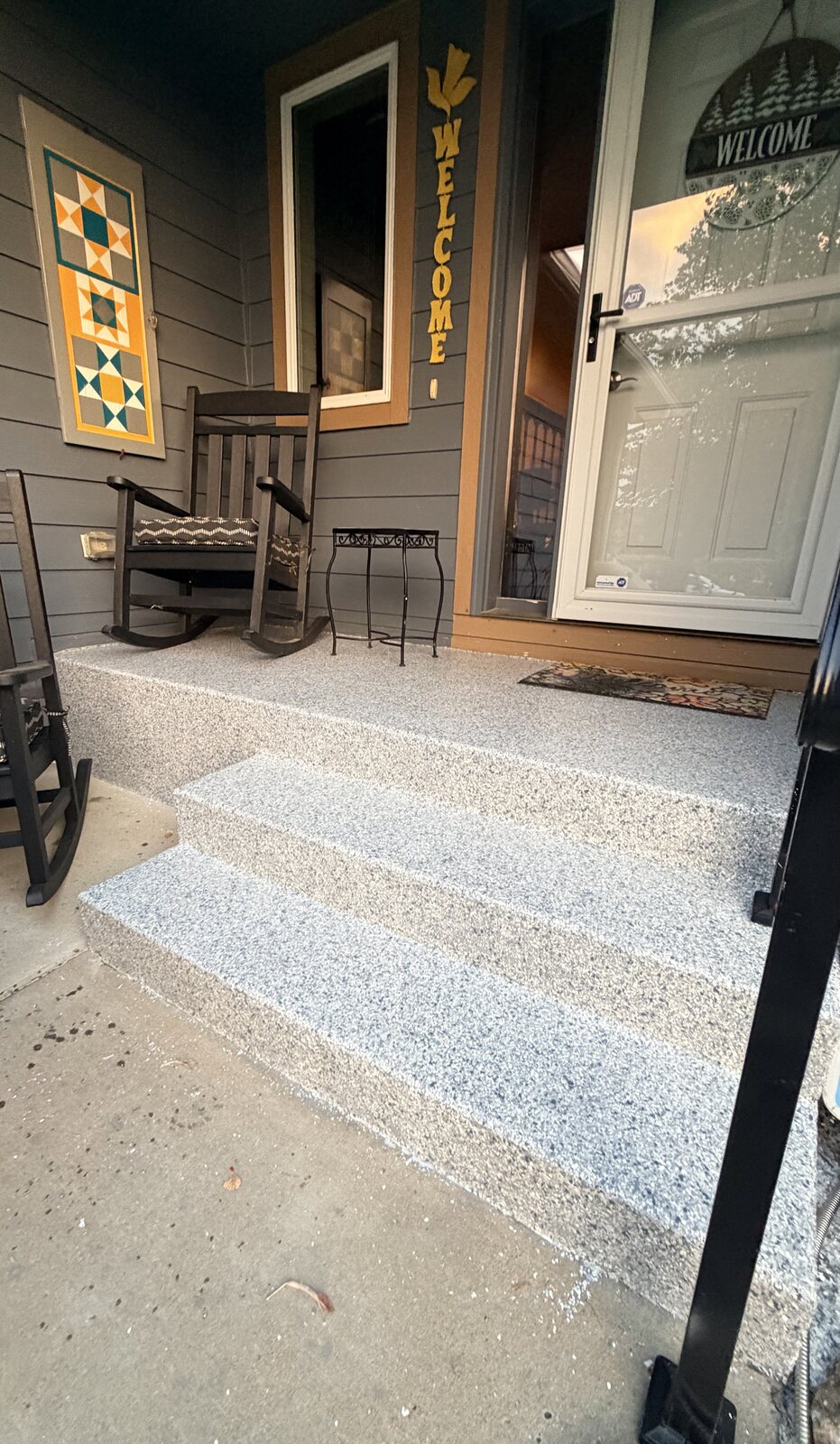 Completed residential stoop coating project